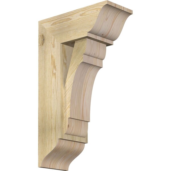 Ekena Millwork Olympic Traditional Rough Sawn Bracket w/ Offset Brace, Douglas Fir, 8"W x 18"D x 30"H BKT0806X18X30OLY01RDF - main